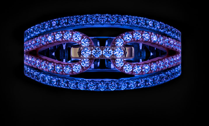 Tri-color ring blue