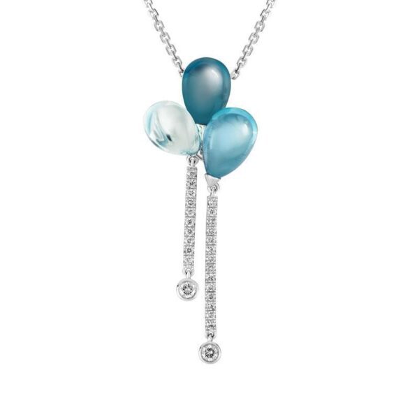 Blue topaz Balloon Necklace