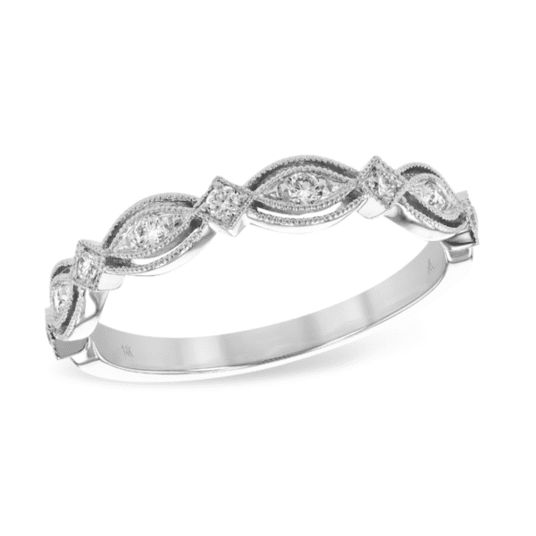 14K WHITE GOLD STACKABLE DIAMOND BAND