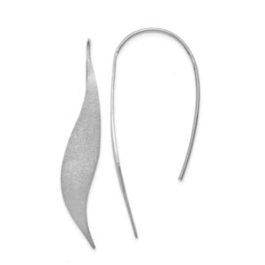 Sterling Silver Rhodium-Plated Earrings | Polished & Satin Finished