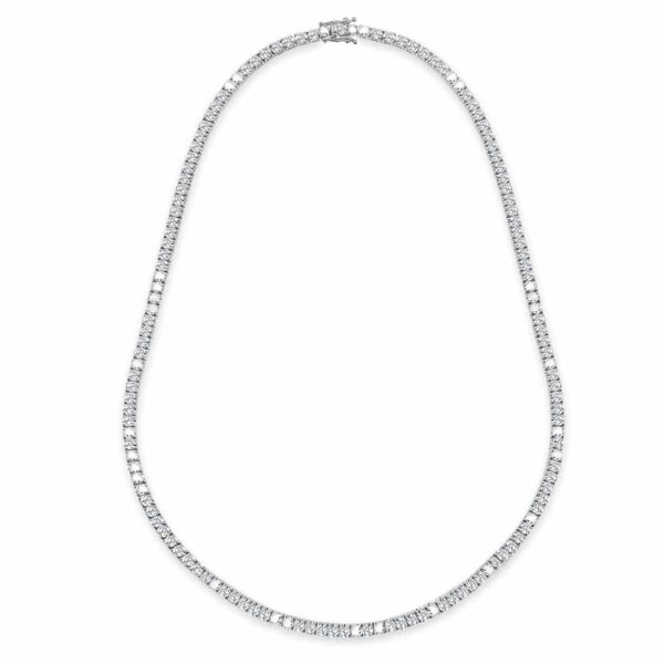 18" 14K White Gold Laboratory Grown Diamond Tennis Necklace