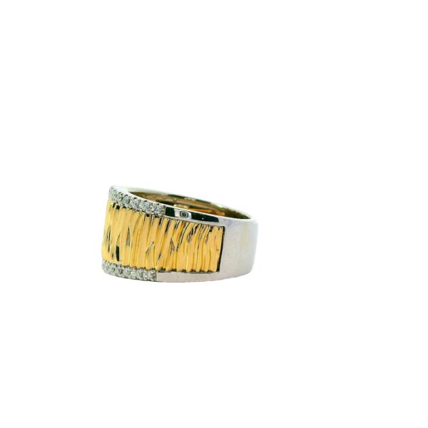 14K Two-Tone Gold and Diamond Fashion Ring - Image 3
