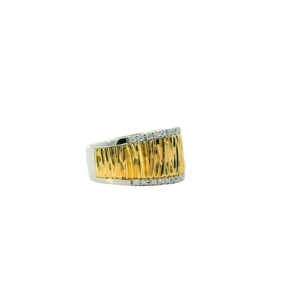 14K Two-Tone Gold and Diamond Fashion Ring