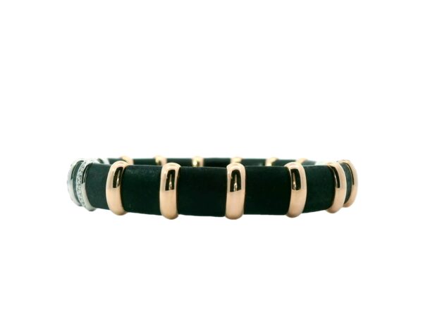 Black with 4 Bars of Diamond Bangle - Image 4