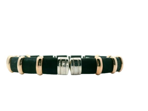 Black with 4 Bars of Diamond Bangle - Image 3