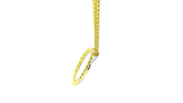 SS and18K Vermeil Interlocking Circle Pendant - Image 4