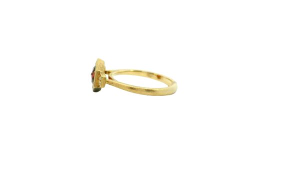 14K Yellow Gold Garnet and Diamond Ring - Image 2
