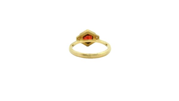 14K Yellow Gold Garnet and Diamond Ring - Image 3