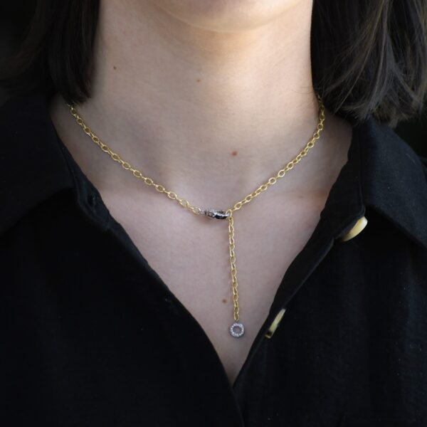 14K Two-Tone Gold necklace - Image 6