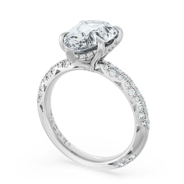 Tacori Platinum Pear Bloom Engagement Ring