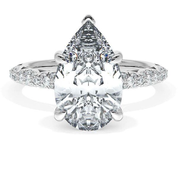 Tacori Platinum Pear Bloom Engagement Ring - Image 2