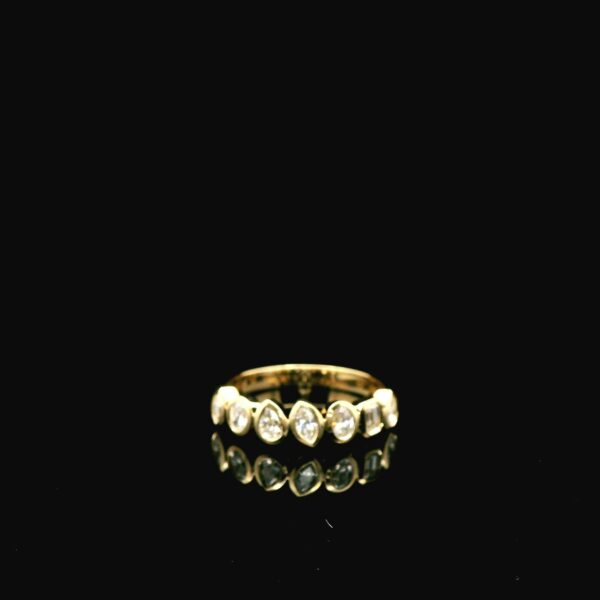 14K Yellow Gold 7-Stone Diamond Band - Image 4