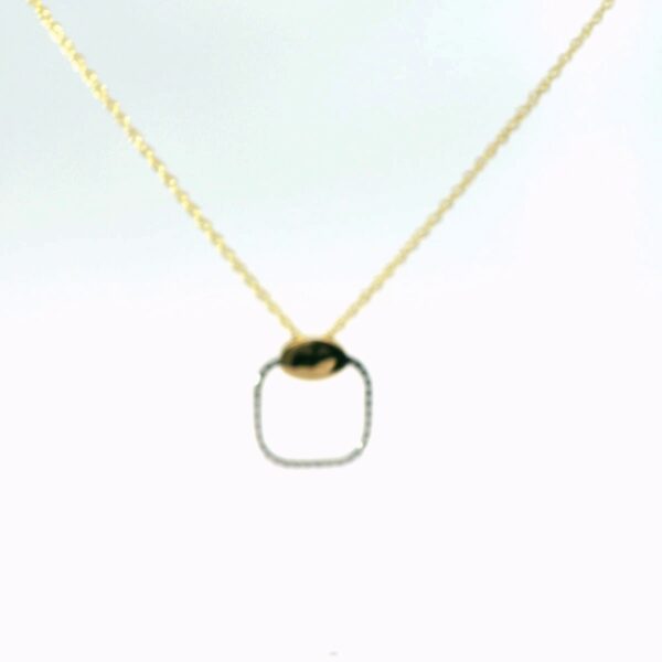 14K Yellow Gold and Diamond Pendant - Image 4