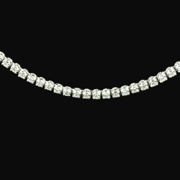  14K White Gold Tennis Diamond Necklace