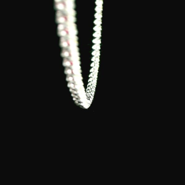  14K White Gold Tennis Diamond Necklace - Image 2