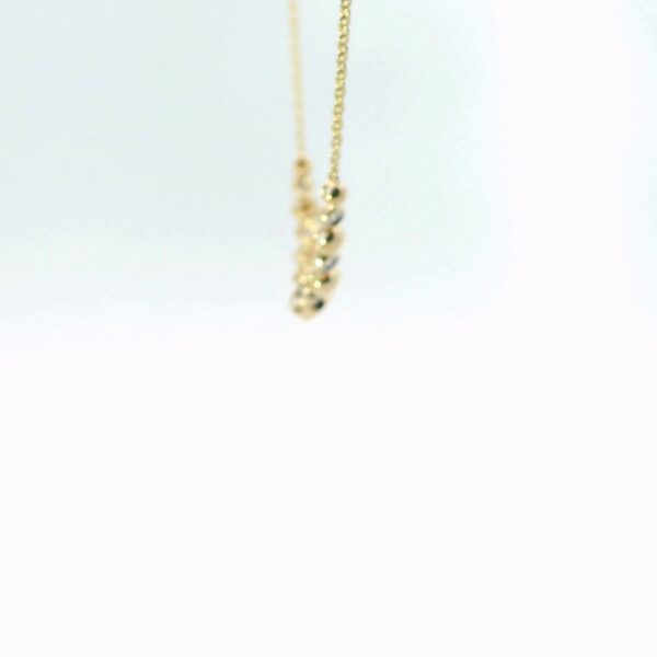 14K Yellow Gold Garnet and Diamond Necklace - Image 4