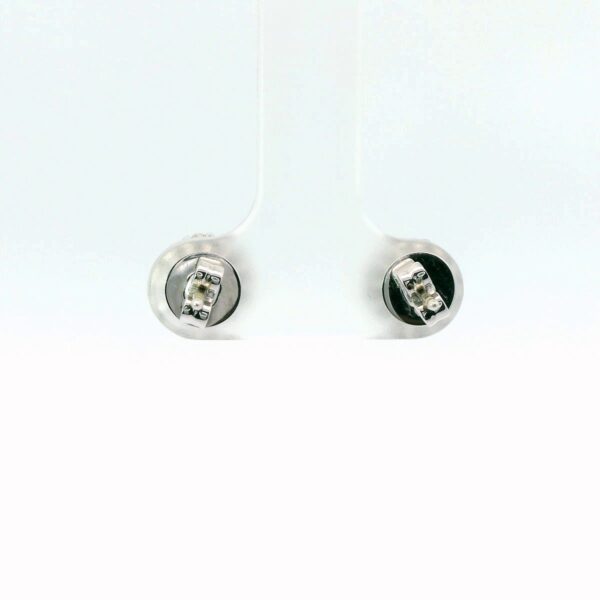 18K White Gold Sapphire and Diamond Studs - Image 4