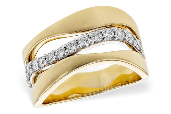 14K Two-Tone Gold and Diamond Ring