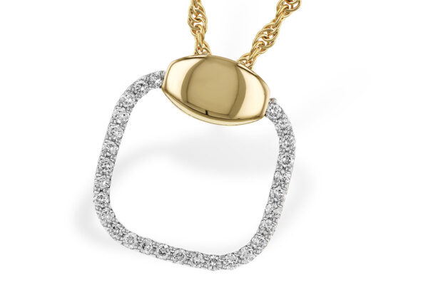 14K Yellow Gold and Diamond Pendant