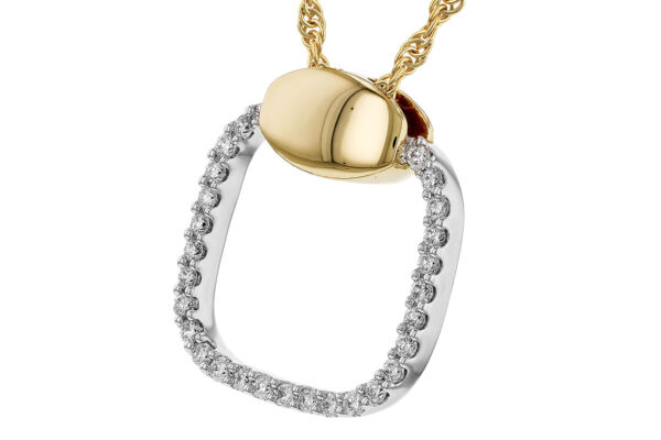 14K Yellow Gold and Diamond Pendant - Image 2