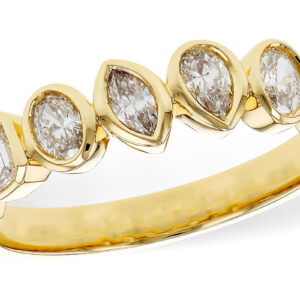 14K Yellow Gold 7-Stone Diamond Band