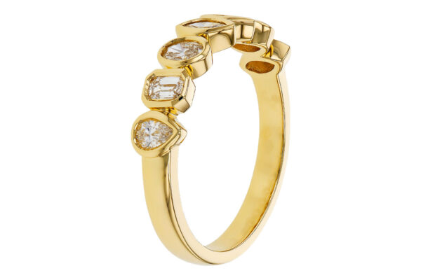 14K Yellow Gold 7-Stone Diamond Band - Image 3