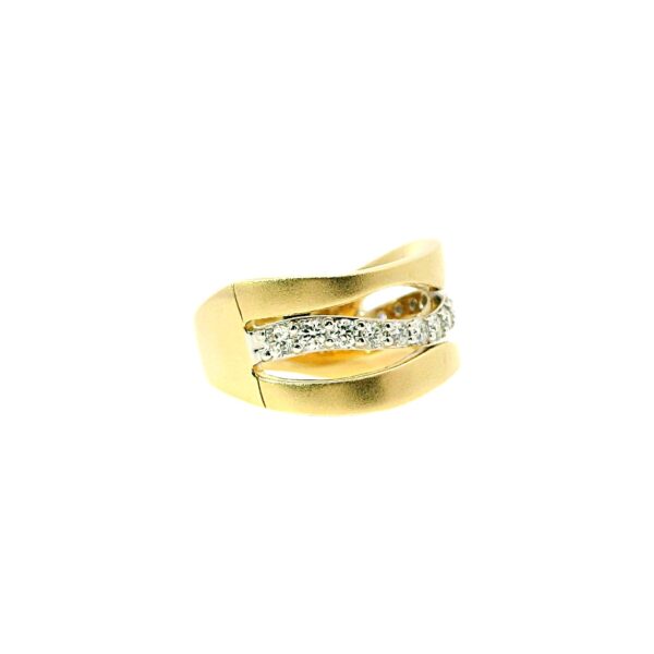 14K Two-Tone Gold and Diamond Ring - Image 5