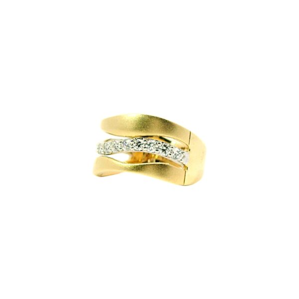 14K Two-Tone Gold and Diamond Ring - Image 4