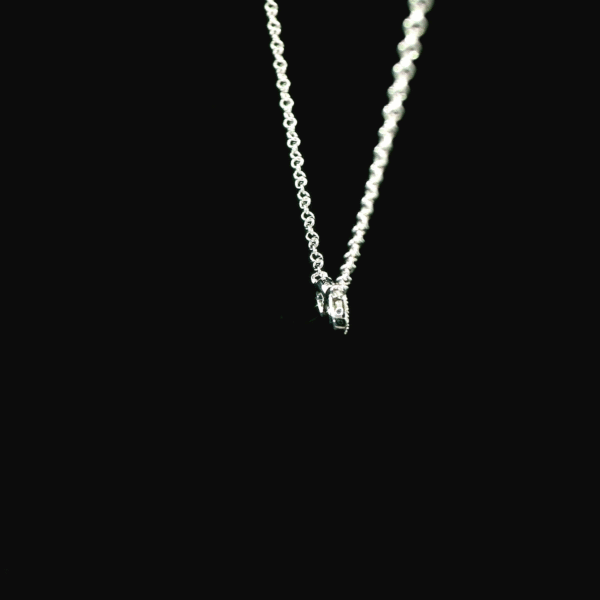 14k White Gold Diamond Infinity Necklace - Image 4